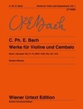 Carl Philipp Emanuel Bach - Works for violin and harpsichord - Sonatas Wq 71–74, BWV 1036, Violinsonaten nach den Trios Wq 143–147. violin and harpsichord (piano)..