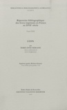 Marie-Anne Merland - Répertoire bibliographique des livres imprimés en France au XVIIe siècle - Tome 29, Lyon, 7e partie : Rivière-Zetzner.