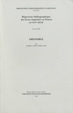 Marie-Anne Merland - Répertoire bibliographique des livres imprimés en France au XVIIe siècle - Tome 30, Grenoble.