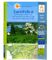  Huber Verlag - Eurovelo 6 de l'Atlantique au Rhin à vélo - 1/100 000.