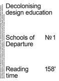  Spector Books - Schools of Departure - Tome 1, Decolonising Design Education.