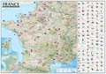  Express Map - France - Attractions touristiques - Carte laminée avec barres.