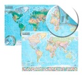  Express Map - Carte du Monde : politique et physique - 1/21 500 000 - Carte murale, double face, laminée sans barres.