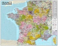  Express Map - Carte murale de France administrative et routière, laminée sans barres alu - 1/1050 000.