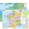  XXX - France 1/1.500.000   carte administrative et physique (avec barres alu, 95 × 67 cm).
