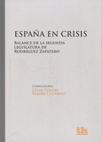Ramon Cotarelo et Cesar Colino - España en crisis - Balance de la segunda legislatura de Rodriguez Zapatero.