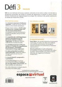 Méthode de français Défi 3 B1. Livre de l'élève. Edition premium : inclut un accès premium d'un an à la plateforme espace virtuel  avec 1 CD audio