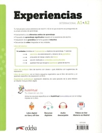 Experiencias internacional A1 + A2. Libro del alumno