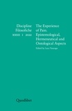  Aa.vv. et Luca Vanzago - The Experience of Pain. Epistemological, Hermeneutical and Ontological Aspects - Discipline filosofiche XXXII 1 2022.