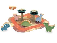 Dinosaures. Avec 8 formes en bois et 1 base-jeu en carton