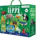  INFN - Le coffret du méga atlas de la Terre - Avec 1 puzzle et 40 cartes.