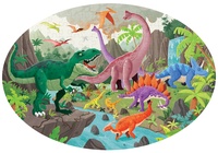 Les dinosaures. Avec un puzzle ovale de 205 pièces