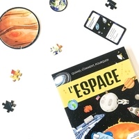 Le coffret du méga atlas de l'espace. Avec 40 cartes, 1 puzzle et un système solaire 3D
