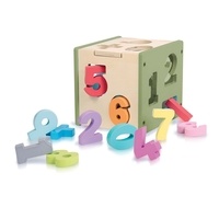 Le cube des chiffres. Jeu avec 12 formes en bois + livre