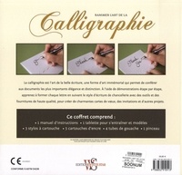 Coffret Ranimer l'art de la calligraphie. Contient : 1 manuel d'instructions, 3 stylos avec cartouches, 4 tubes de gouache, 1 pinceau et 1 tablette