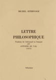 Michel Sendivoge - Lettre philosophique.