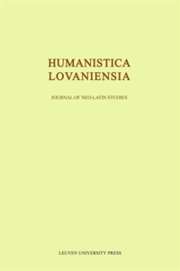 Dirk Sacré et  Collectif - Humanistica lovaniensia - Volume LXII/2013, Journal of Neo-Latin Studies.