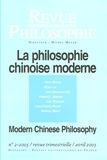 Anne Cheng et Ivan-P Kamenarovic - Revue internationale de philosophie N° 232, Avril 2005 : La philosophie chinoise moderne - Edition bilingue français-anglais.
