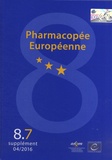  Conseil de l'Europe - Pharmacopée européenne - 3 volumes, suppléments 8.6, 8.7, 8.8.