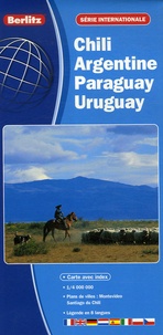  Berlitz - Chili - Argentine - Paraguay - Uruguay - 1/4 000 000.