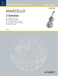 Benedetto Marcello - Edition Schott  : Deux sonates - N° 5 do majeur et N° 6 sol majeur. cello and piano..