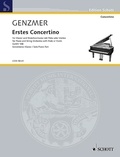 Harald Genzmer - Edition Schott  : First Concertino - GeWV 158. piano and string orchestra with flute or violin. Partie soliste..
