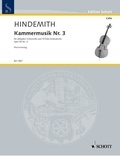 Paul Hindemith - Edition Schott  : Chamber music No. 3 - Violoncello Concerto. op. 36/2. solo-cello, flute (Piccolo), oboe, clarinet (Bb and Eb), bassoon, horn (F), trumpet (C), trombone, violin, cello and double bass. Réduction pour piano avec partie soliste..
