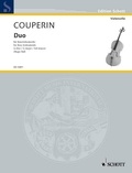 François Couperin - Edition Schott  : Duo en sol majeur - pour instruments de basse (violoncelles, violes de gambe, bassons). bass-instruments (cellos, violas da gamba, bassoons). Partition d'exécution..