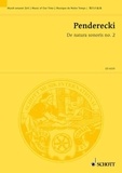 Krzysztof Penderecki - Music Of Our Time  : De natura sonoris no. 2 - für Orchester. Orchestra. Partition d'étude..