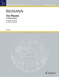 Aribert Reimann - Edition Schott  : Tre Poemi di Michelangelo - baritone and piano. baryton..