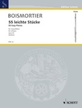 Joseph bodin de Boismortier - Edition Schott  : 55 Easy Pieces - in 18 Keys. op. 22. 2 flutes. Partition d'exécution..
