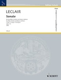 Jean-marie Leclair - Edition Schott  : Sonata C major - op. 1/2. flute (violin) and basso continuo..