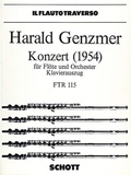 Harald Genzmer - Concerto - GeWV 146. flute and orchestra. Réduction pour piano avec partie soliste..