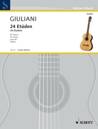 Mauro Giuliani - Edition Schott  : 24 Studies - op. 48. guitar..