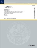 George frédérique Händel - Edition Schott  : Sonata No.2 in G minor, from Four Sonatas - op. 1/2. HWV 360. treble recorder (violin, oboe, flute) and basso continuo..