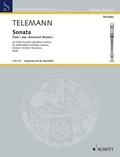 Georg Philipp Telemann - Edition Schott  : Sonata D minor - aus "Essercizii Musici". treble recorder and basso continuo; cello (viola da gamba) ad libitum..