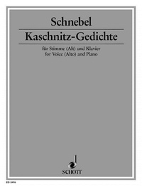 Dieter Schnebel - Kaschnitz-Gedichte - voice (alto) and piano. alto/contralto..