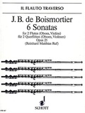 Joseph bodin de Boismortier - Six Sonatas - op. 25. 2 flutes (oboes, violins). Partition d'exécution..