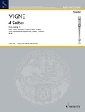 Philibert de Lavigne - 4 Suites - from op. 1. 2 treble recorders (flutes, oboes, violins). Partition d'exécution..