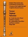 Hugo Ruf - 3 Sonatas of the English Baroque - treble recorder (flute) and basso continuo..