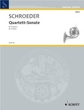 Hermann Schroeder - Edition Schott  : Sonate en quatuor - pour 4 cors en fa. 4 horns in F. Partition et parties..