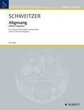 Benjamin Schweitzer - Edition Schott  : Abgesang (Dafne-Fragment) - Version de concert du duo n° 16 de l'opéra de chambre "Daphné". 2 sopranos (or soprano and clarinet), violin, viola and percussion. Partition et parties..