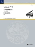 Baldassare Galuppi - Edition Schott  : 10 sonates - extraites des op. 1, 2 et 5. piano (harpsichord)..