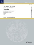 Benedetto Marcello - Edition Schott  : Sonate en si bémol majeur - op. 2/7. treble recorder and basso continuo; cello ad libitum..