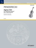Krzysztof Penderecki - Edition Schott  : Agnus Dei - tiré du "Requiem polonais". 8 cellos. Partition et parties..