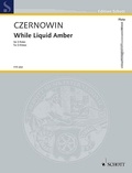 Chaya Czernowin - Edition Schott  : While Liquid Amber - for 3 flutes. 3 Piccolos or 3 flutes (also Piccolo and bassflute). Partition d'exécution..