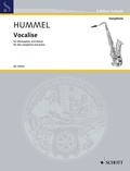Bertold Hummel - Edition Schott  : Vocalise - für Altsaxophon und Klavier. alto saxophone and piano. Edition séparée..