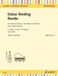 Oskar Rieding - Schott Student Edition - Repertoire  : Rondo Sol majeur - op. 22/3. violin and piano..