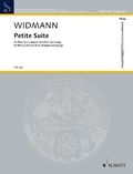 Jörg Widmann - Edition Schott  : Petite Suite - for flute (with bass flute obbligato and gong). flute (with obligatoryer bassflute and gong). Edition séparée..