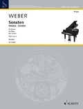 Carl maria von Weber - Edition Schott  : Sonates - Edité d'après le texte musical de l'Edition Complète Carl-Maria-von-Weber. WeV Q.2-5. piano..